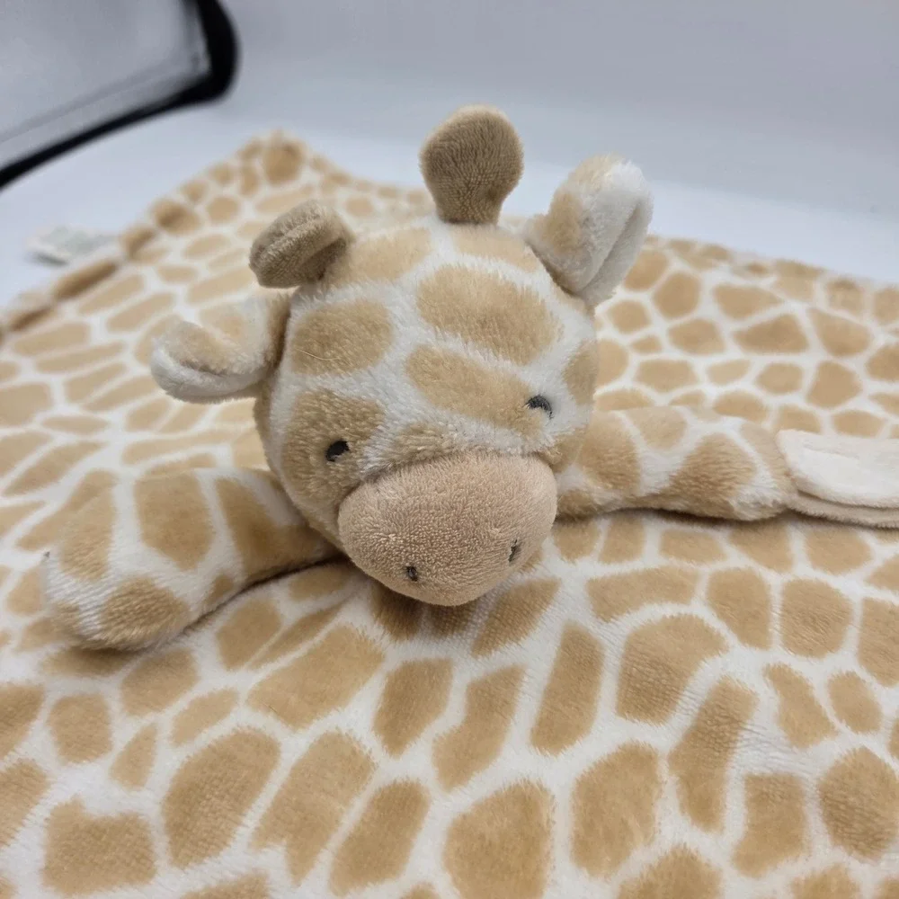 Carters Lovey Security Blanket Plush Giraffe Brown And Cream
